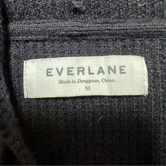 Everlane Waffle Knit Cashmere Full Zip Hoodie M - Picture 3 of 4